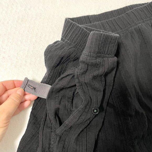 Free People Gauze Lantern Harem Pull-On Pants Pockets Black size Small - Picture 5 of 8